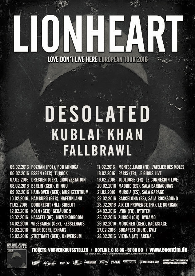 Lionheart - Tour 2016