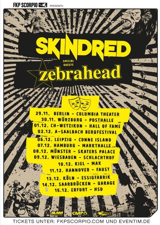 Skindred & Zebrahead Tour 2016