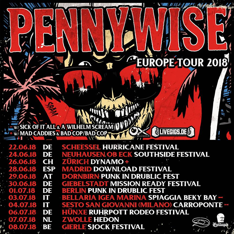 PENNYWISE im Sommer auf EuropaTour AWAY FROM LIFE