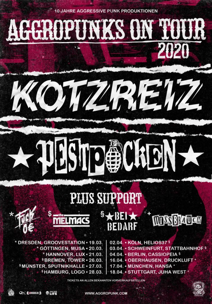 Aggropunks on Tour 2020 - Pestpocken & Kotzreiz