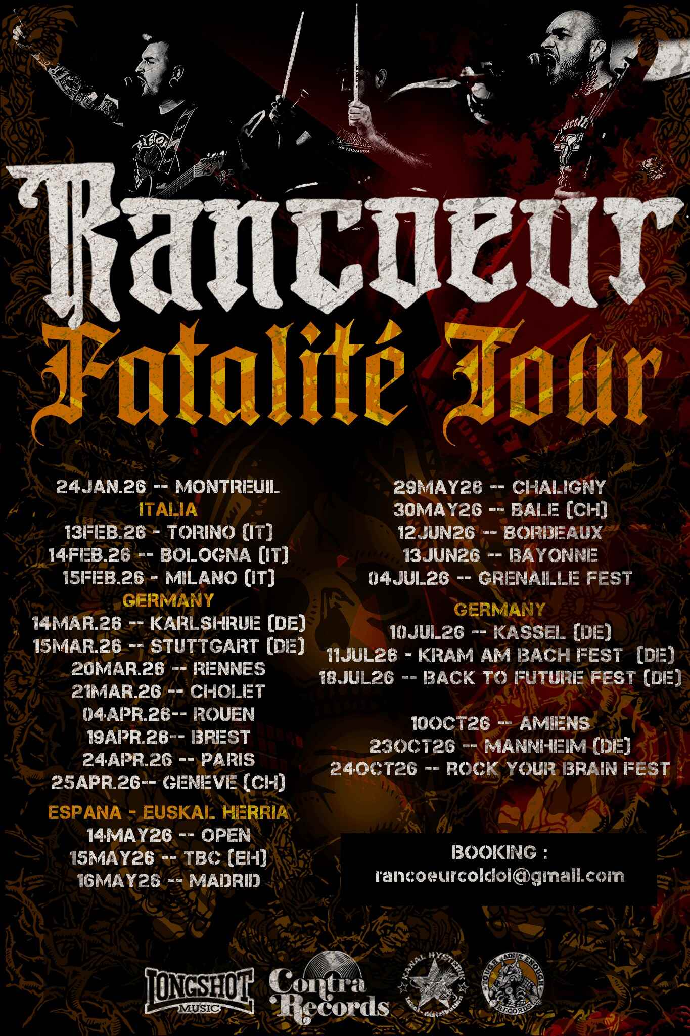 Rancoeur - Fatalite - Tour Flyer (2026)