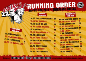 Running Order Endless Summer 2019
