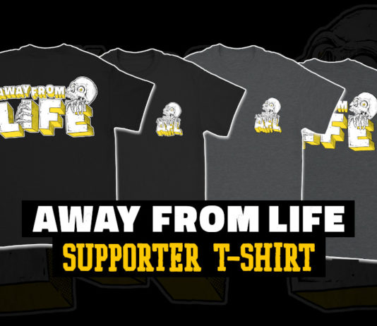 AWAY FROM LIFE Support-Shirt💀 AWAY FROM LIFE Shirt Supporter T-Shirt