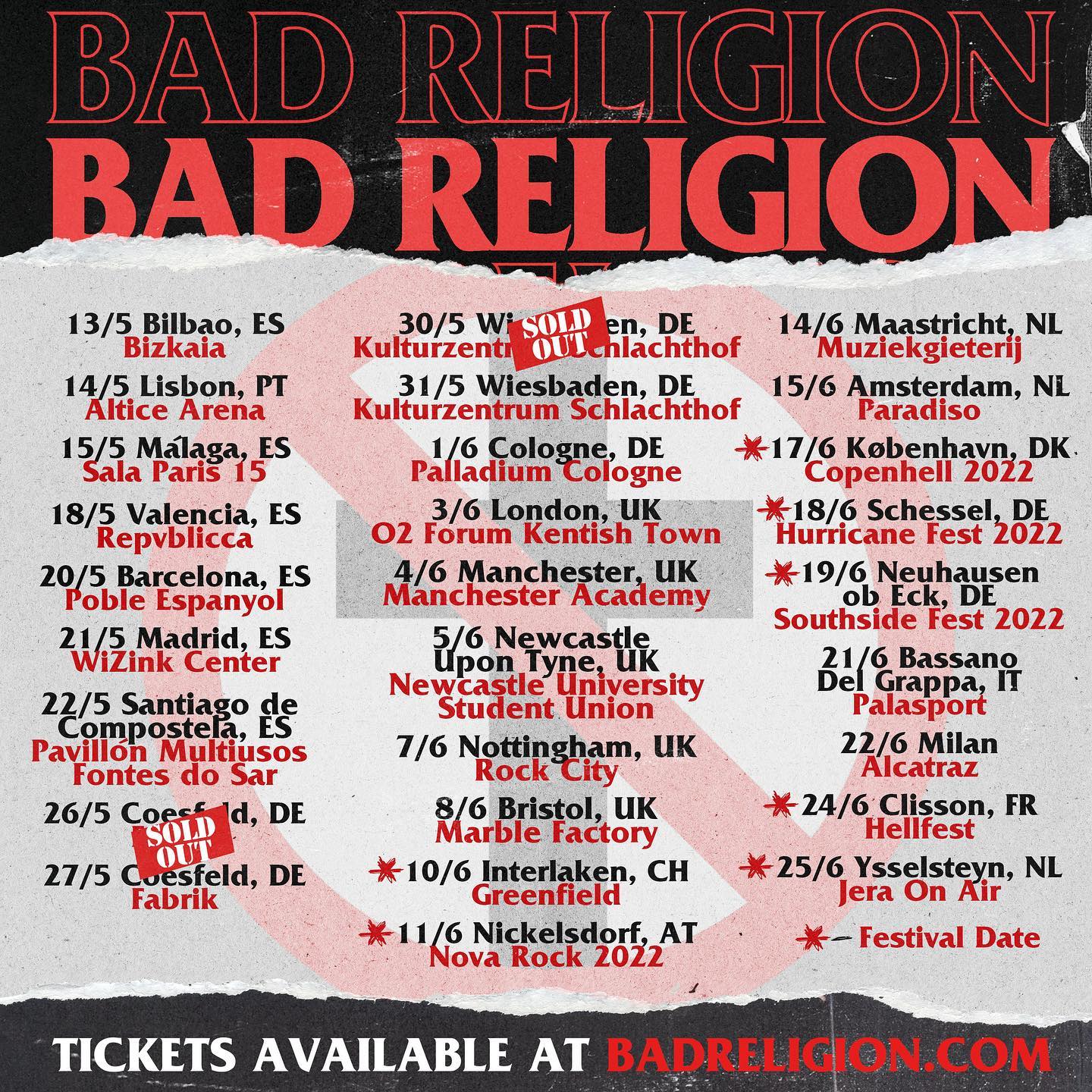 Bad Religion - Tour 2022