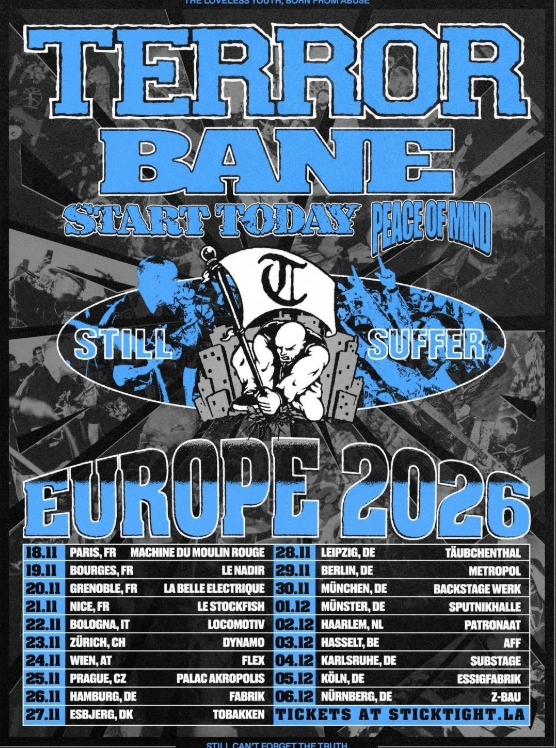 Terror Still Suffer Europe 2026 Tour - Flyer