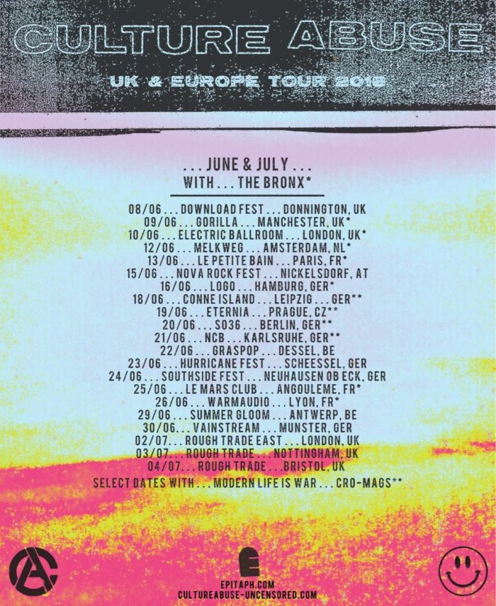 Culture Abuse - European Tour 2018