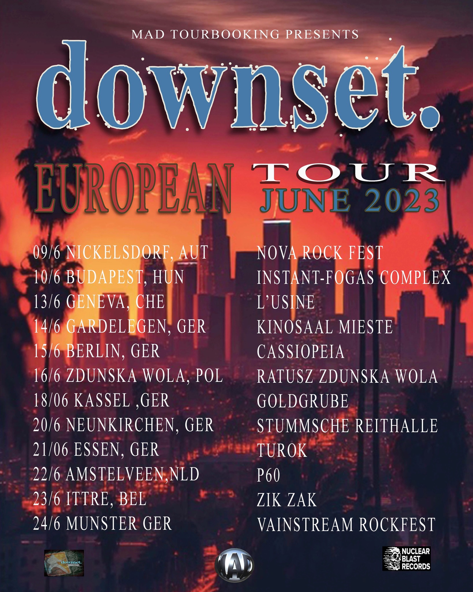 downset uk tour