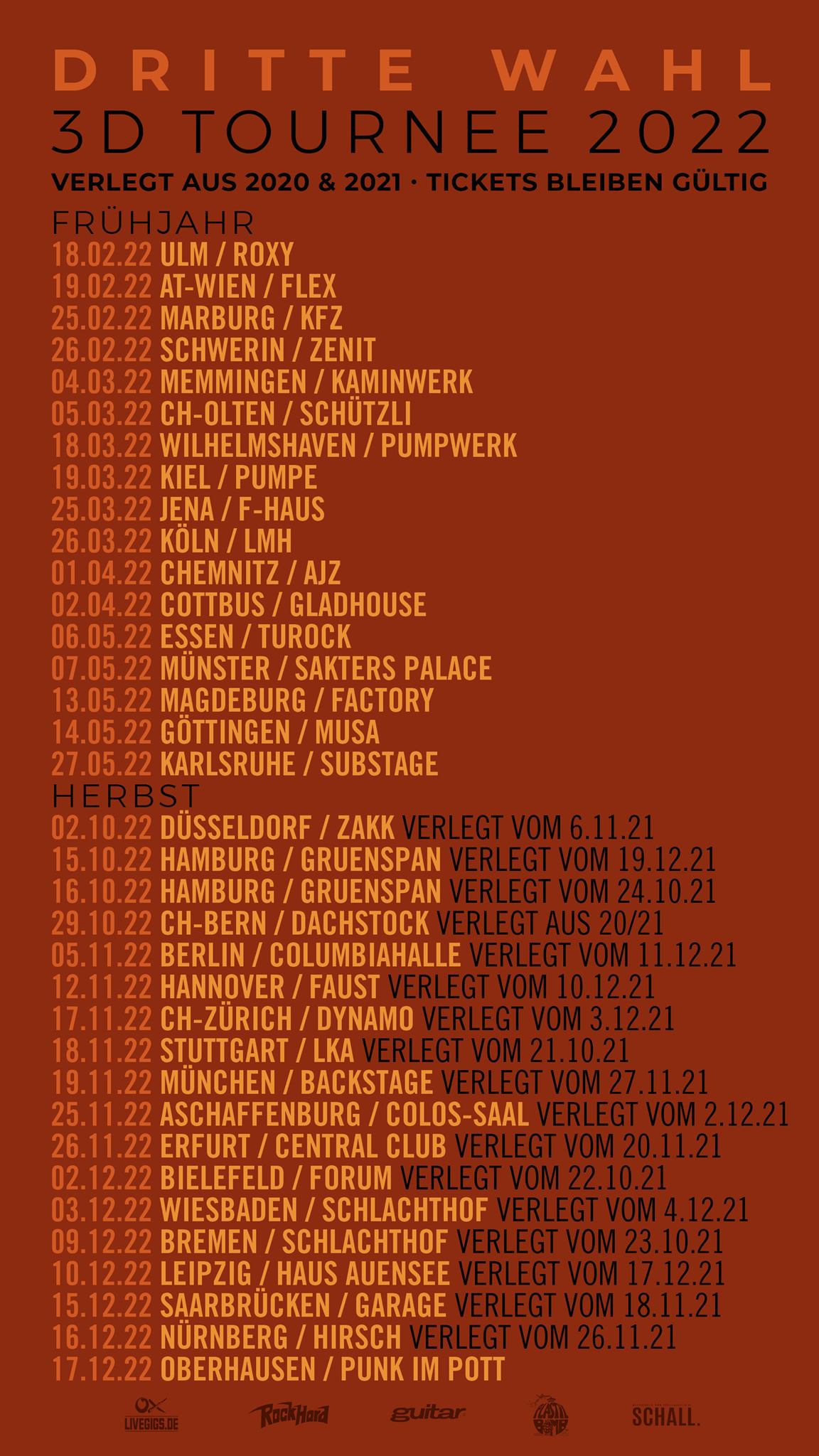 Dritte Wahl - 3D-Tournee 2022