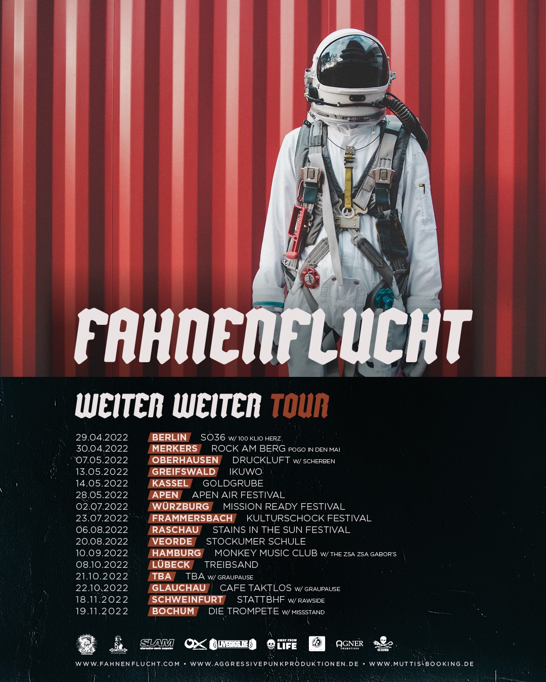 Fahnenflucht - 'Weiter Weiter'-Tour 2022