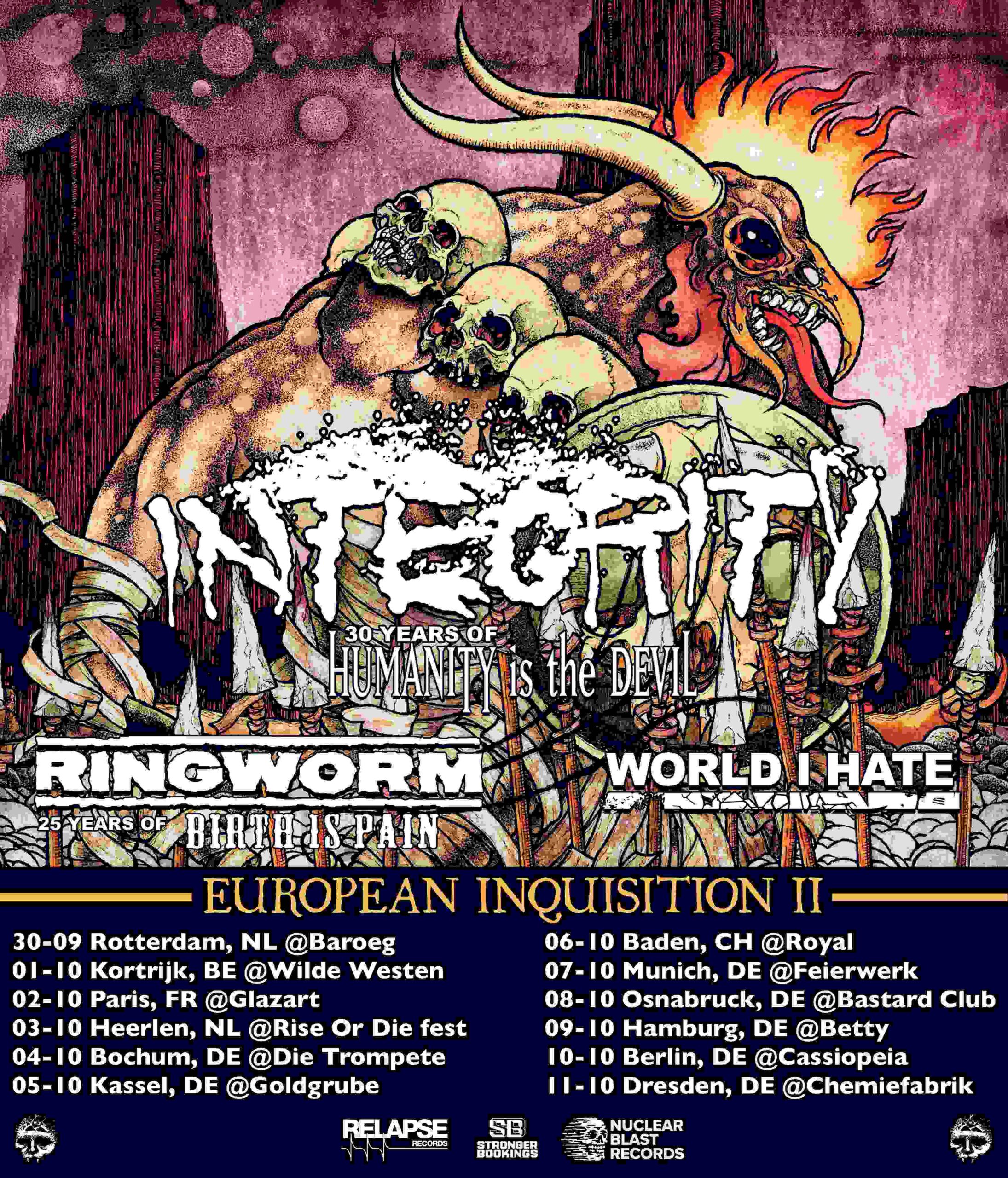 Integrity/ Ringworm/ World I Hate - Eurotour (2026)