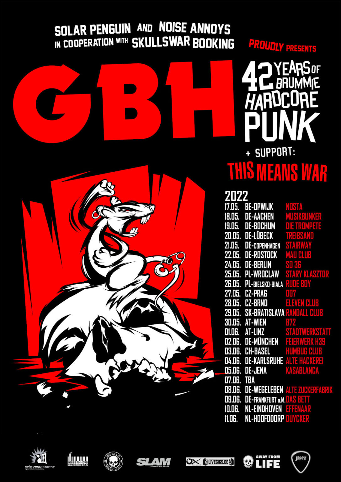 GBH und THIS MEANS WAR gehen 2022 auf EuropaTour AWAY FROM LIFE