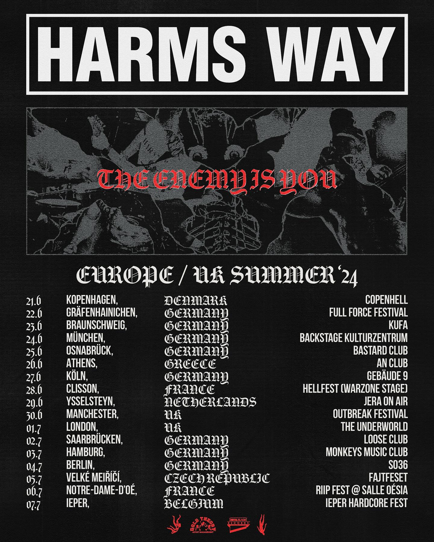 Harms Way - Europa-Tour 2024
