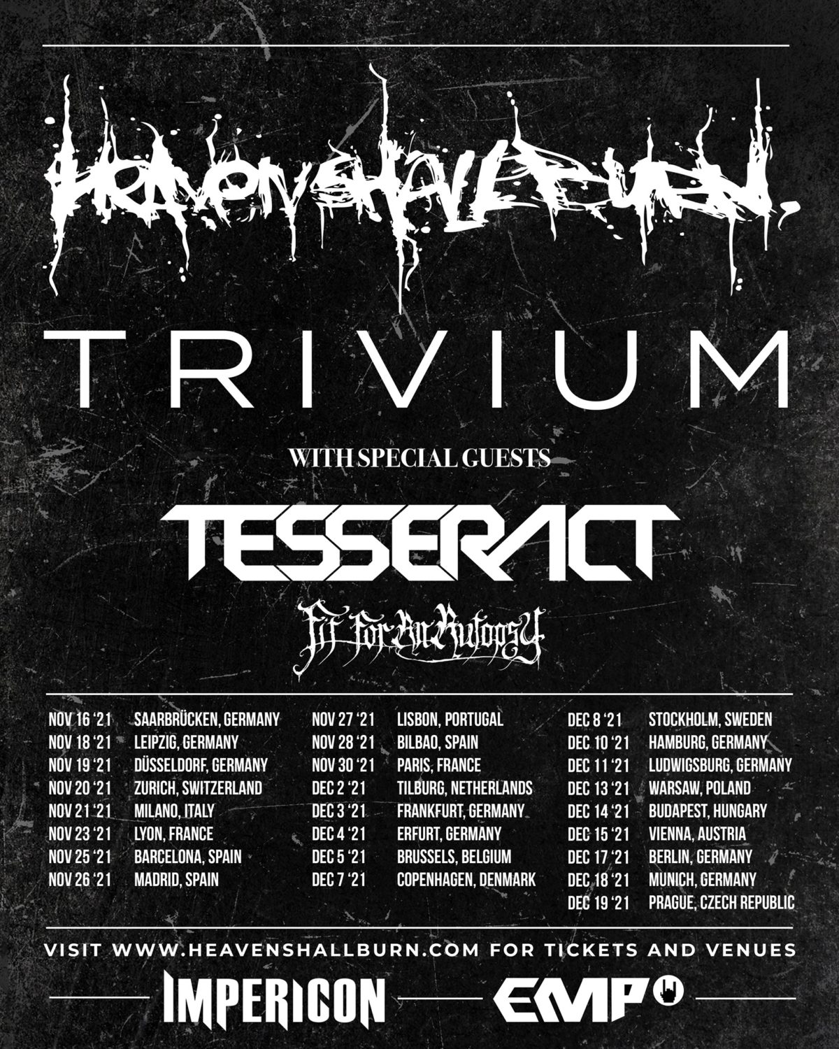 Heaven Shall Burn & Trivium - Tour 2021