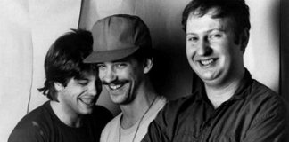 Von links nach rechtrs: Grant Hart, Greg Norton und Bob Mould (Hüsker Dü Promobild 1986)