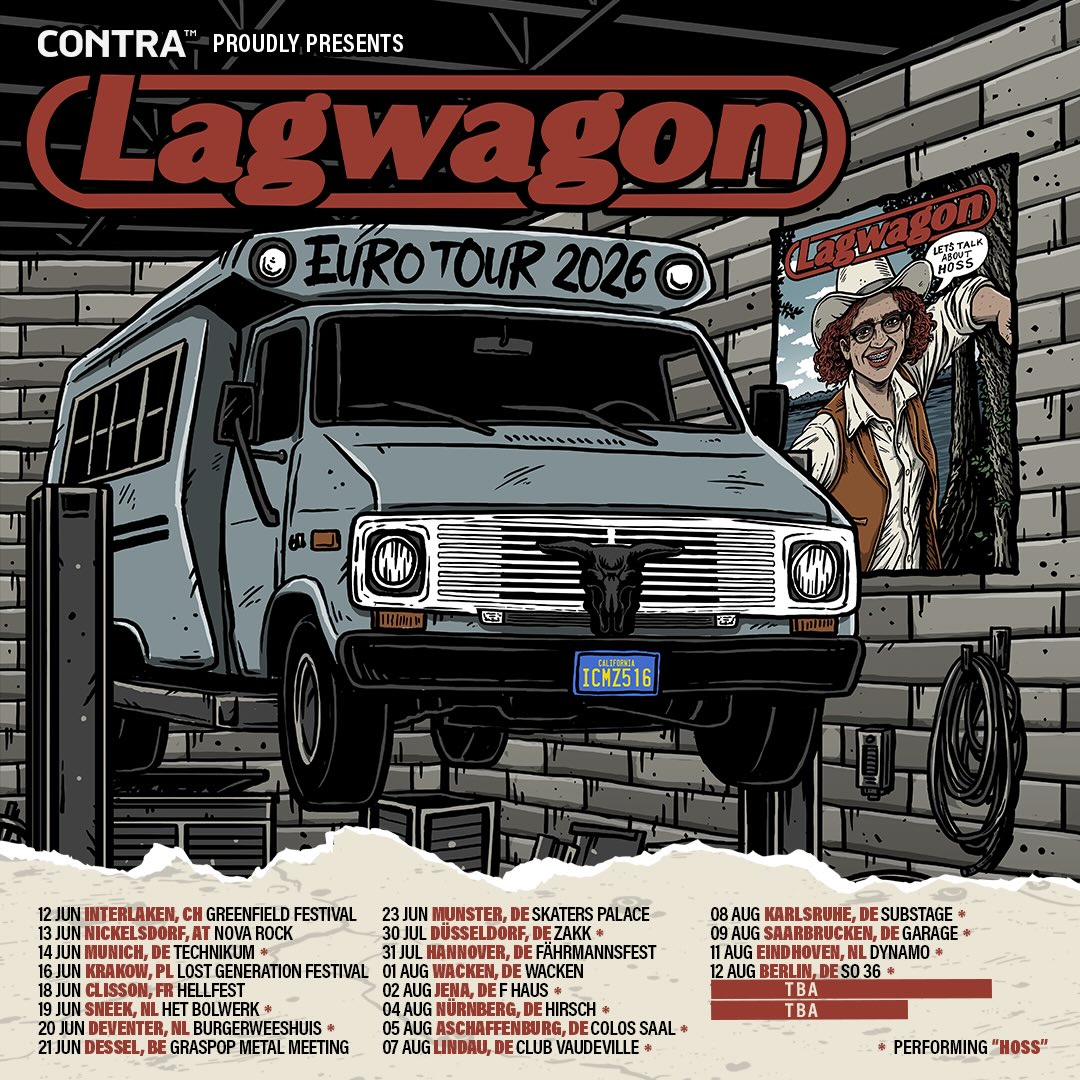 Lagwagon EuroTour (2026) Poster by @steriodesign