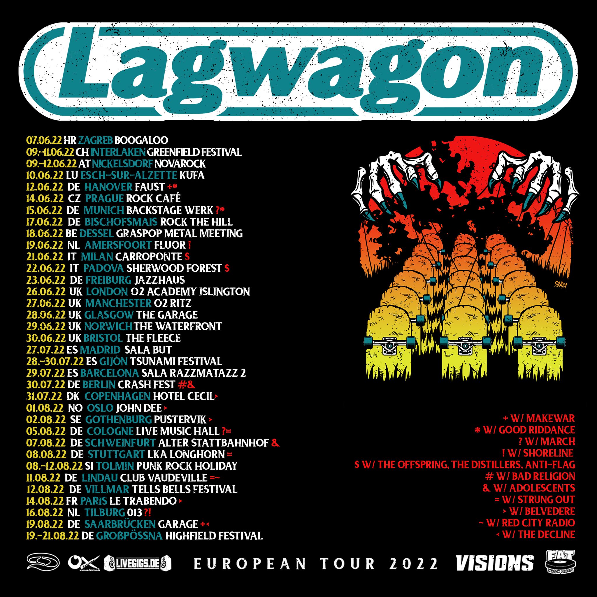 Lagwagon - Europa Termine 2022