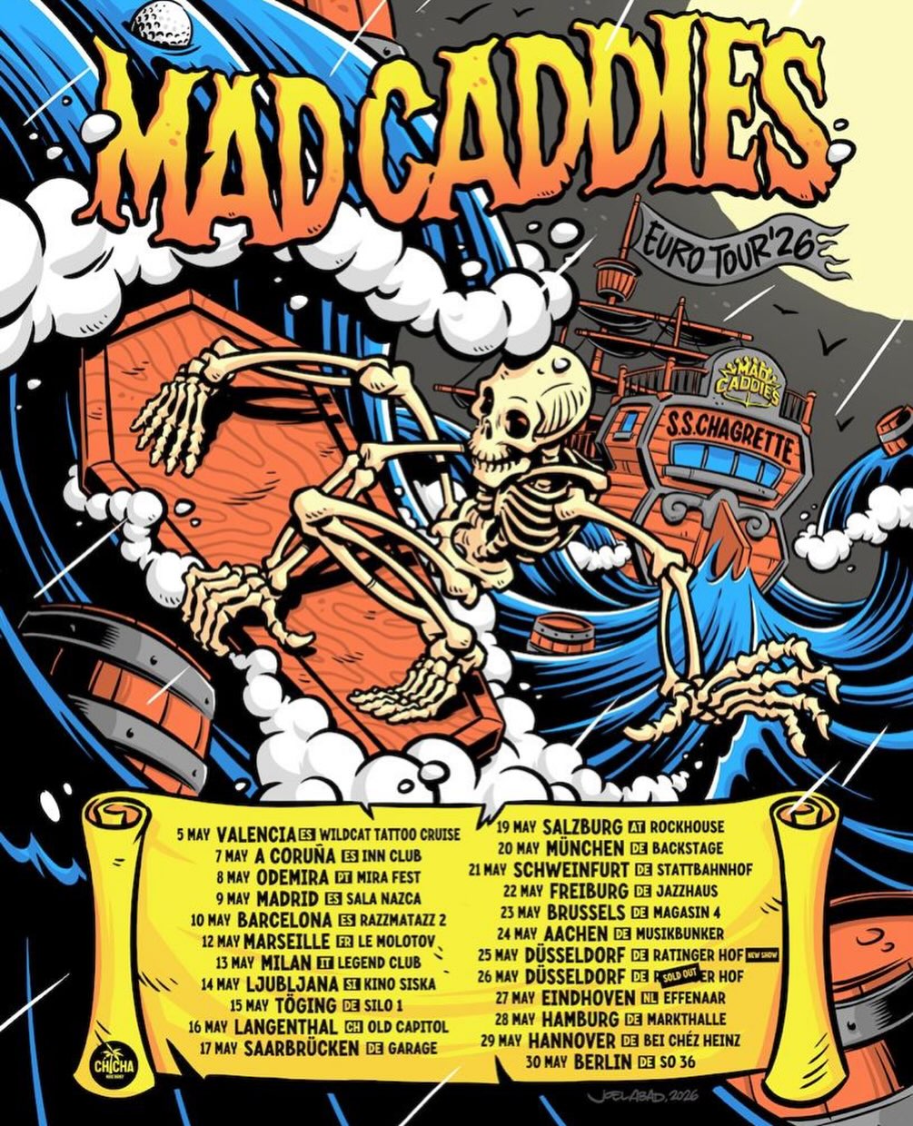 Mad Caddie Euro-Tour-Flyer (2026)