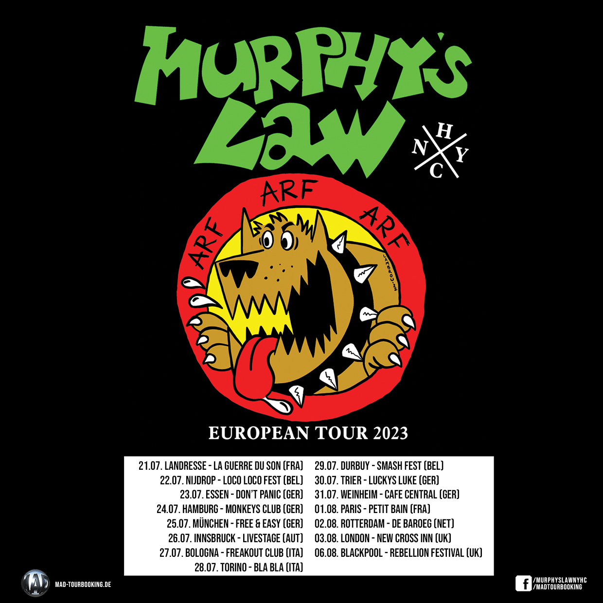 Murphys Law - Europa-Tour 2023