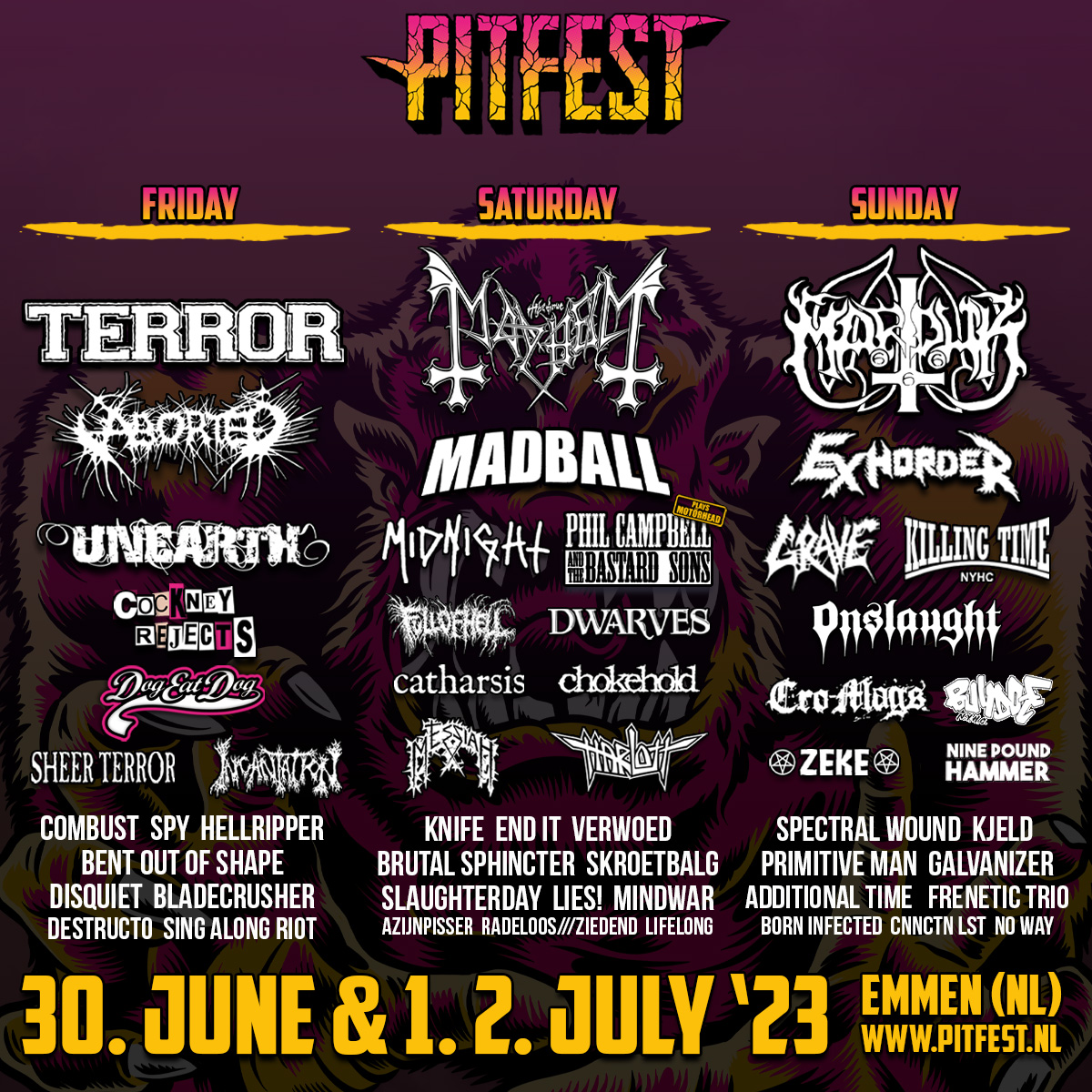 Pitfest 2023 Line-Up