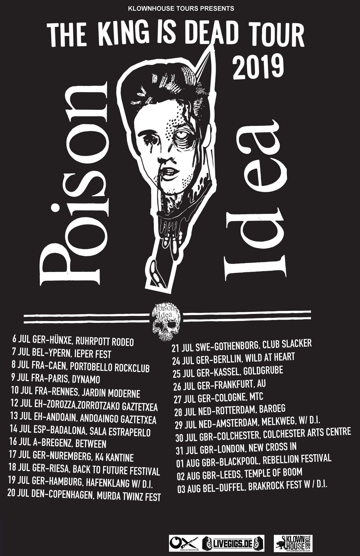 Poison Idea - Europa-Tour 2019