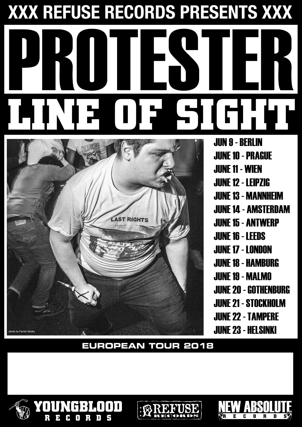 Protester & Line Of Sight - Europa-Tour 2018