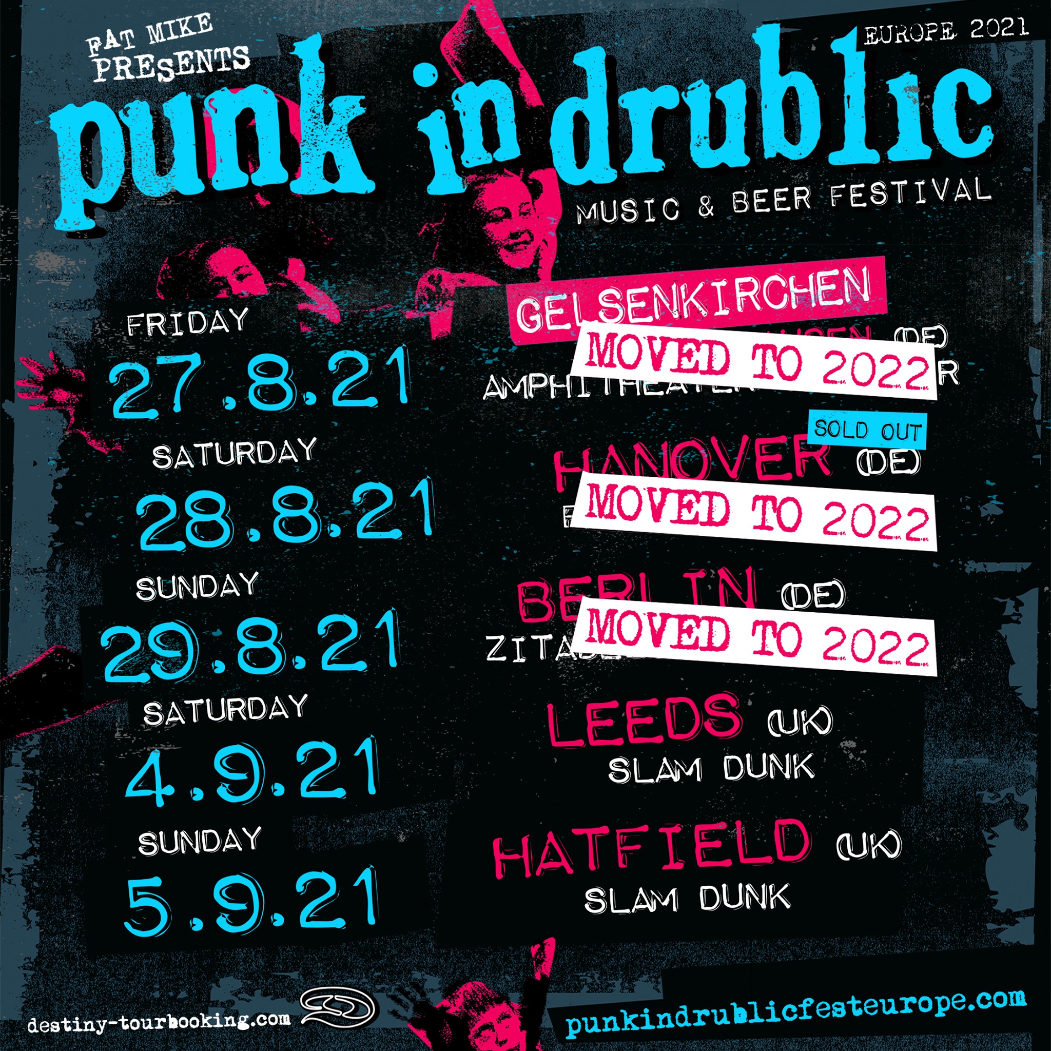 PUNK IN DRUBLIC wird bei uns komplett auf 2022 verschoben AWAY FROM LIFE