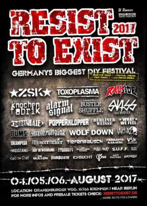 Resist To Exist 2017 Line-Up
