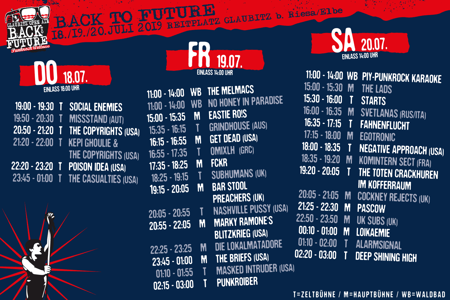 Running Order - Back To Future 2019