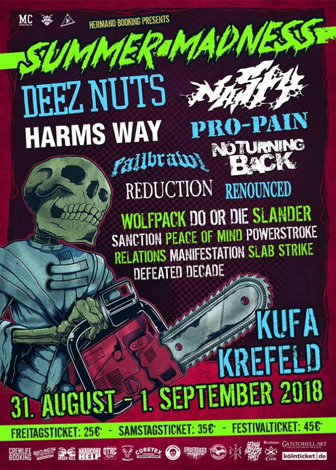 SUMMER MADNESS 2018 Verk ndet Line Up AWAY FROM LIFE