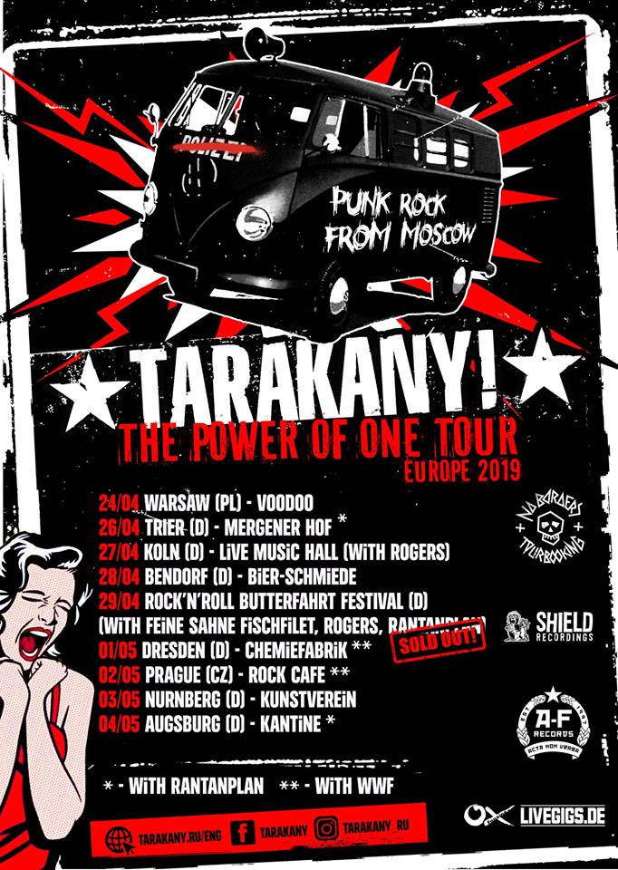 Tarakany - The Power Of One Tour 2019