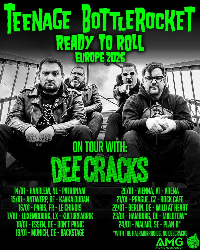 TEENAGE BOTTLEROCKET im Januar 2026 auf ''Ready To Roll'' Europa Tour ...