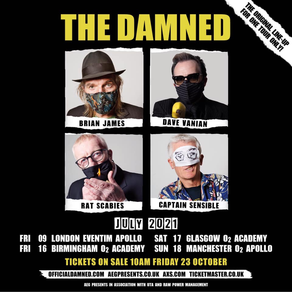 The Damned live in Originalbesetzung im Juli 2021