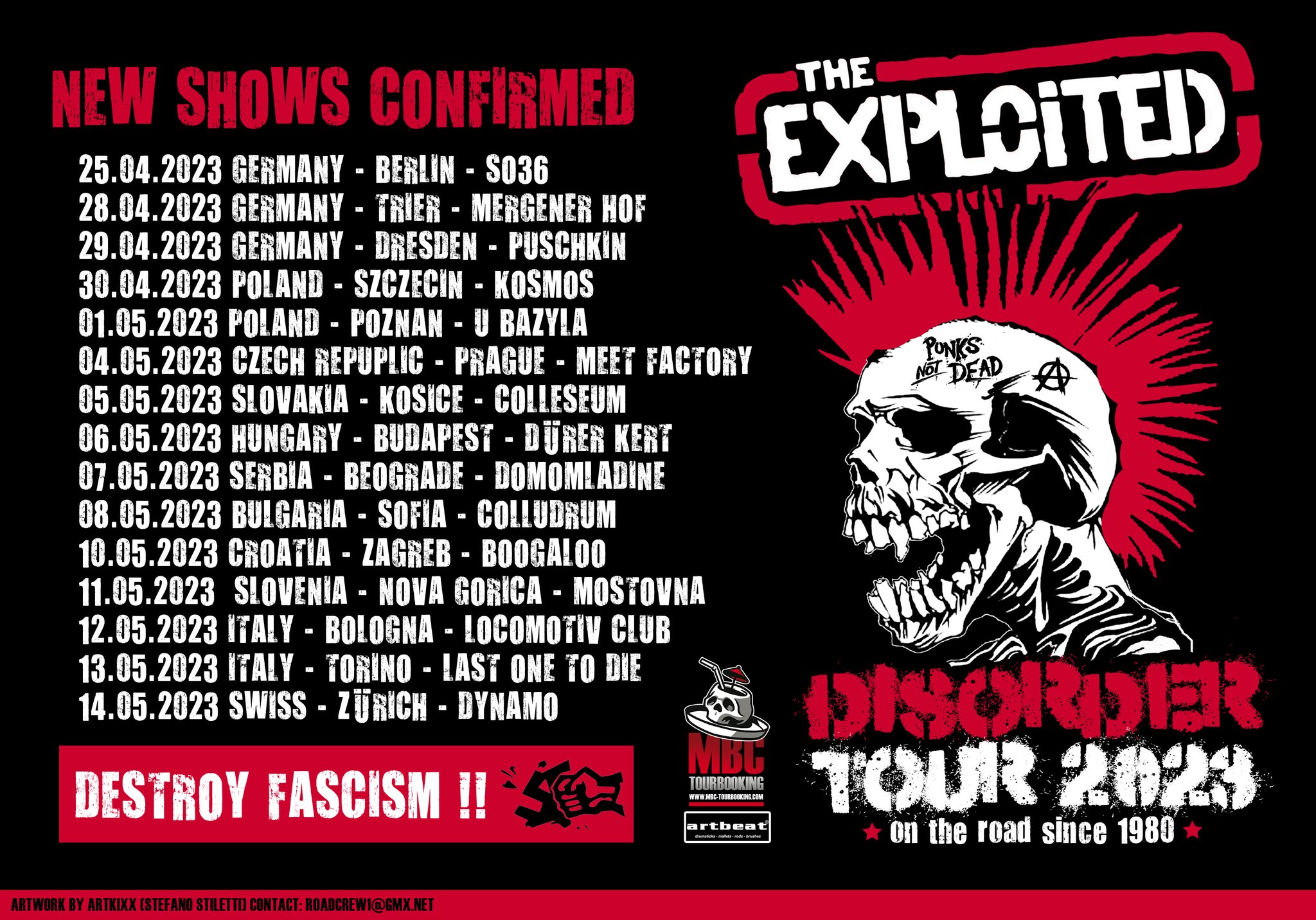 THE EXPLOITED im Frühjahr 2023 auf EuroTour AWAY FROM LIFE