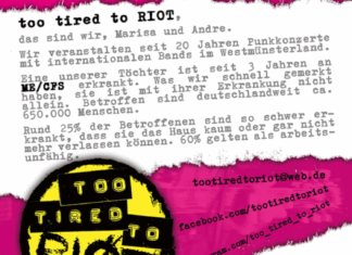 too tired to RIOT (Konzertgruppe) engagiert sich für ME/CFS-Betroffene