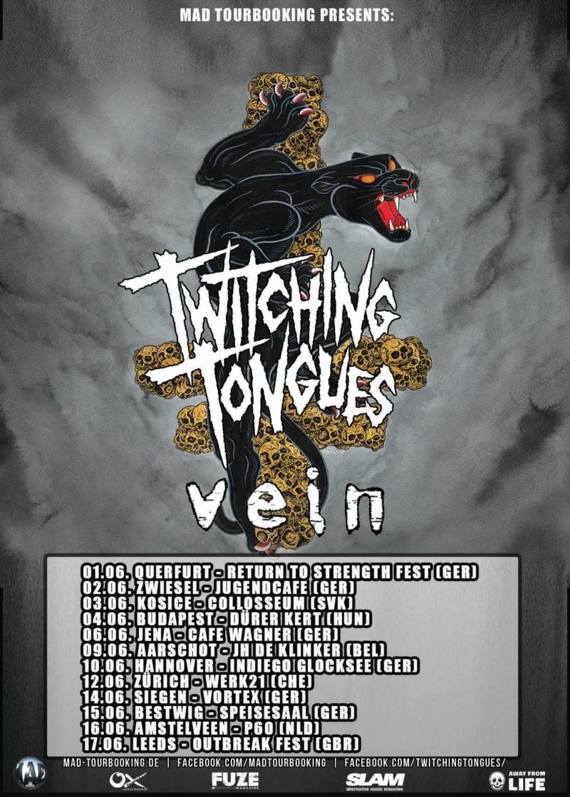 Twitching Tongues - Vein - Europe Tour 2018