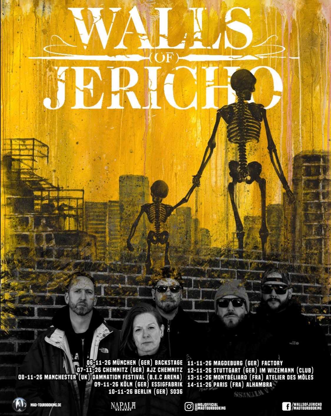 Walls Of Jericho - Europe Tour (2026)