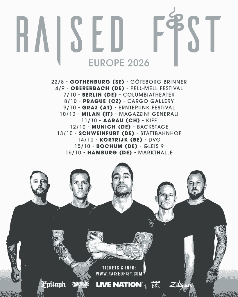 Raised Fist - Europa Tour (2026) -Flyer